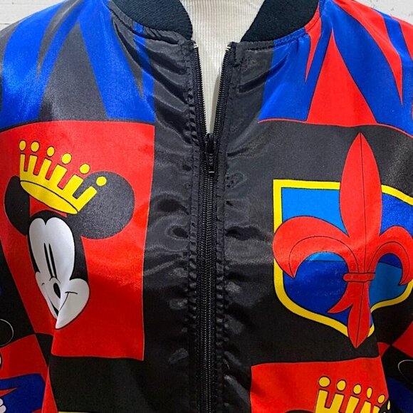 Walt Disney Mickey Mouse Bomber Jacket Vintage 90’s Large - Picture 2 of 13
